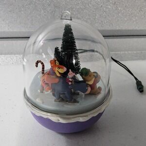 Disney Winnie the Pooh‎ Christmas Ornament Lighted Globe Tigger Eeyore